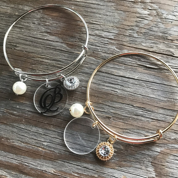 Jewelry: Monogram Disc Bracelets w/ Charms