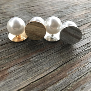 Jewelry: Pearl Back Peak-a-boo Earrings
